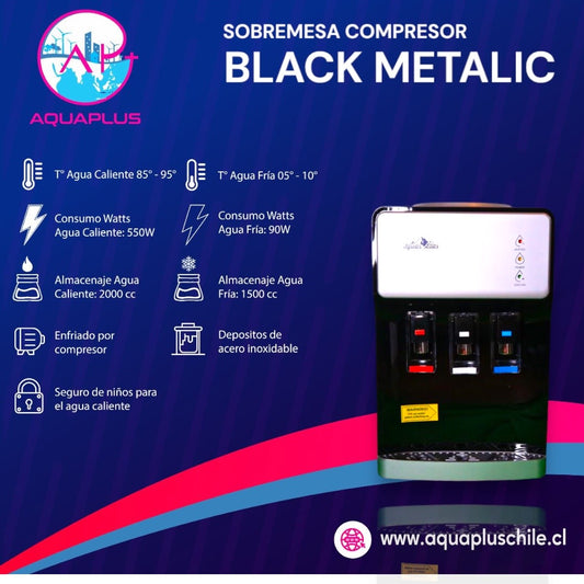 SOBREMESA BLACK METALIC + 4 BIDONES COMPLETOS (incluye envase retornable)