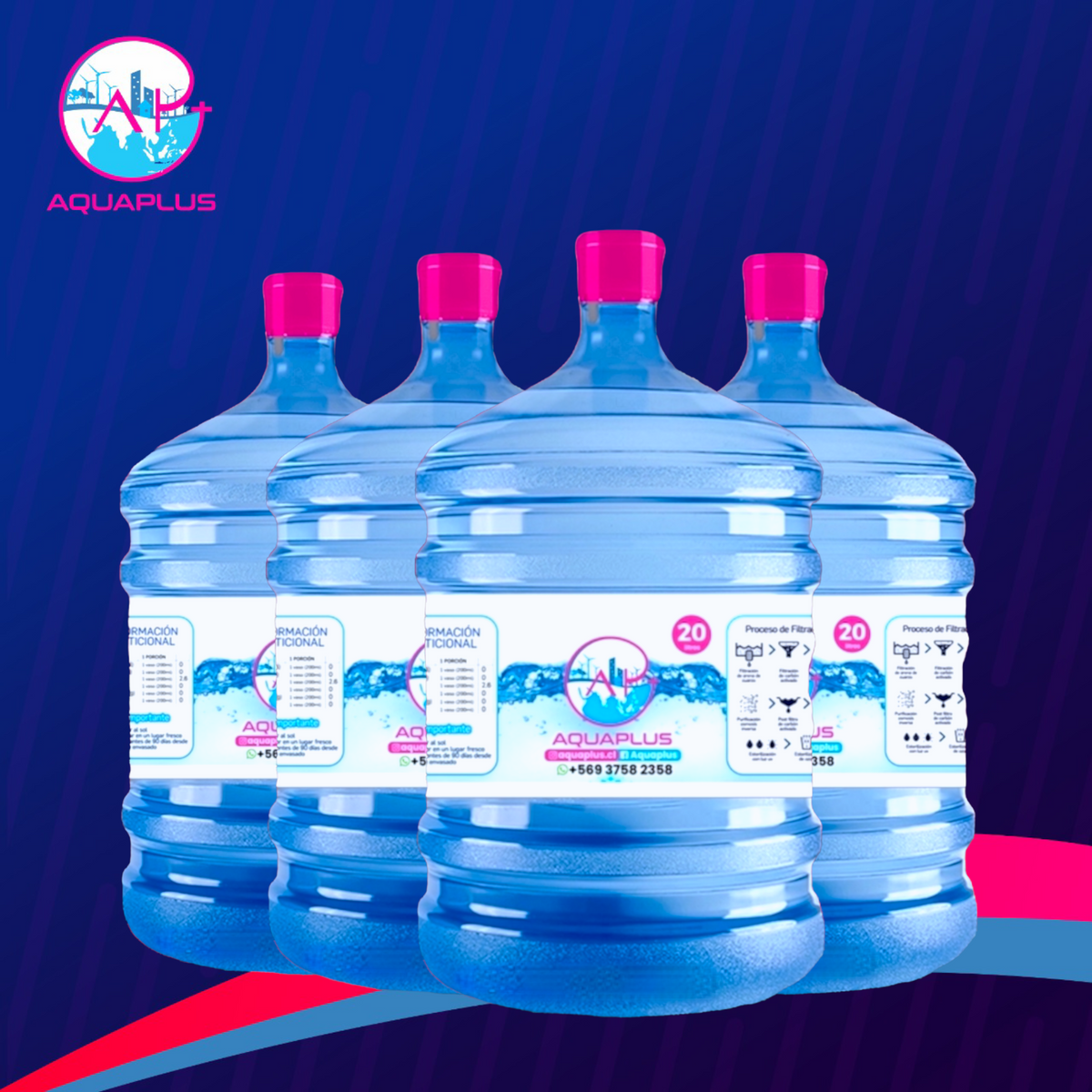 PACK 4 BIDONES DE 20 LITROS (incluye envase retornable)