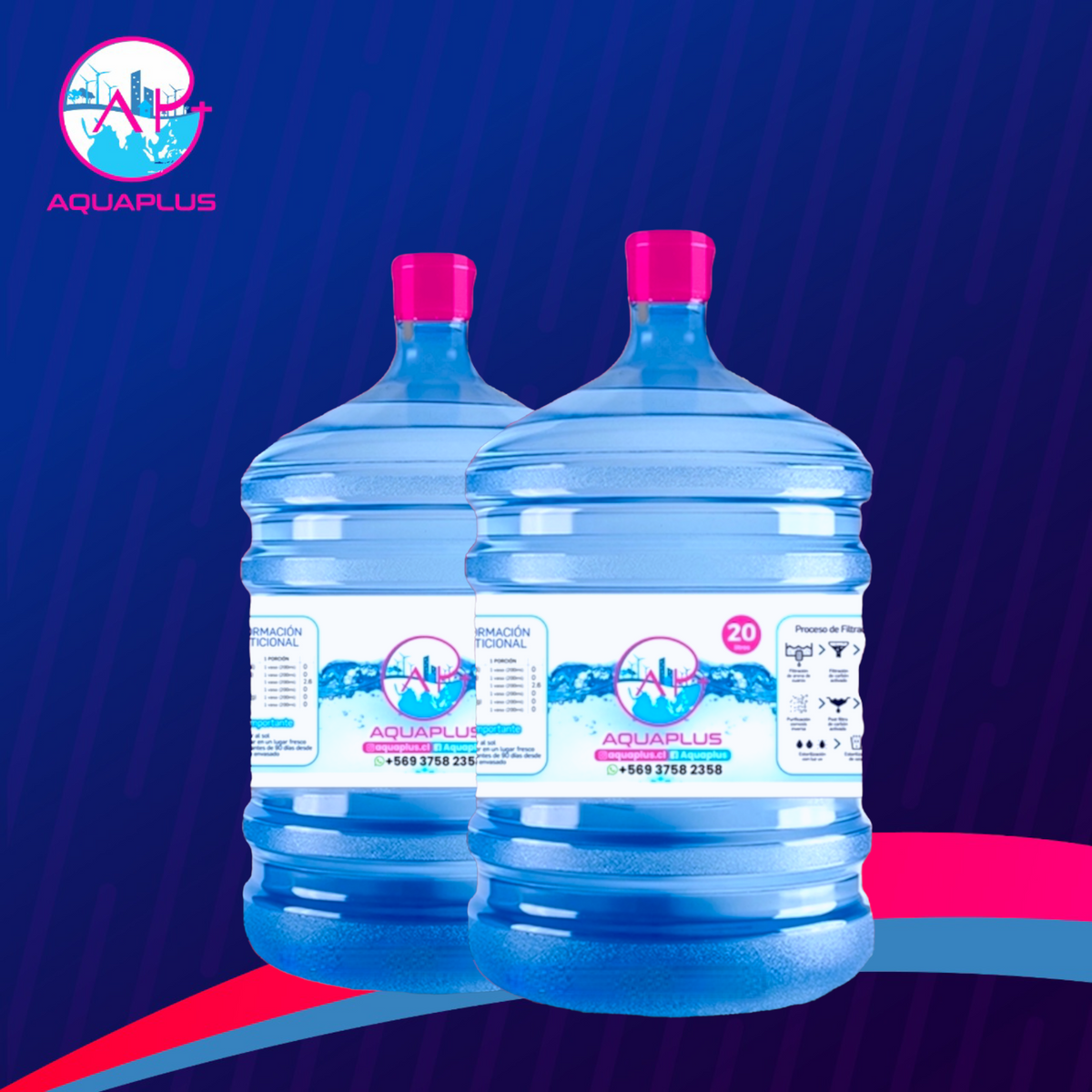 PACK 2 BIDONES DE 20 LITROS (incluye envase retornable)